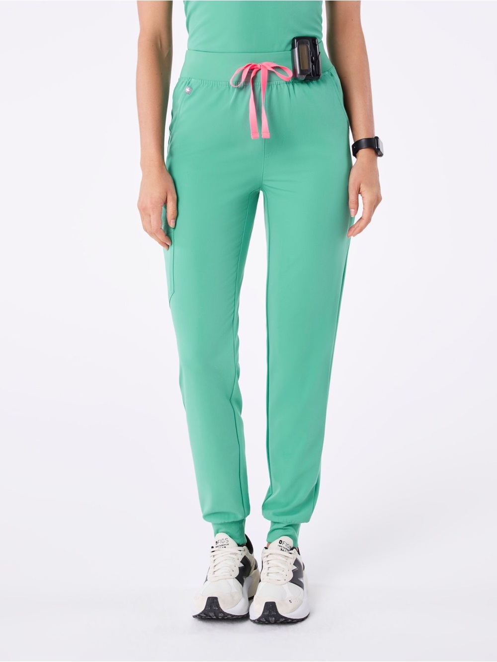 FIGS High Waisted Zamora Jogger Scrub Surgical Green Pants Size XL Tall Length